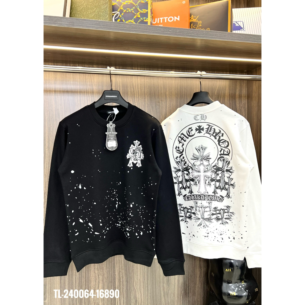 🔥Hot🔥Áo nỉ Chrome Hearts in họa tiết thiết kế hot trend Nam Nữ Thu Đông 2023
