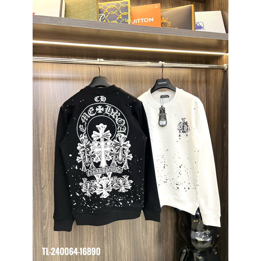 🔥Hot🔥Áo nỉ Chrome Hearts in họa tiết thiết kế hot trend Nam Nữ Thu Đông 2023