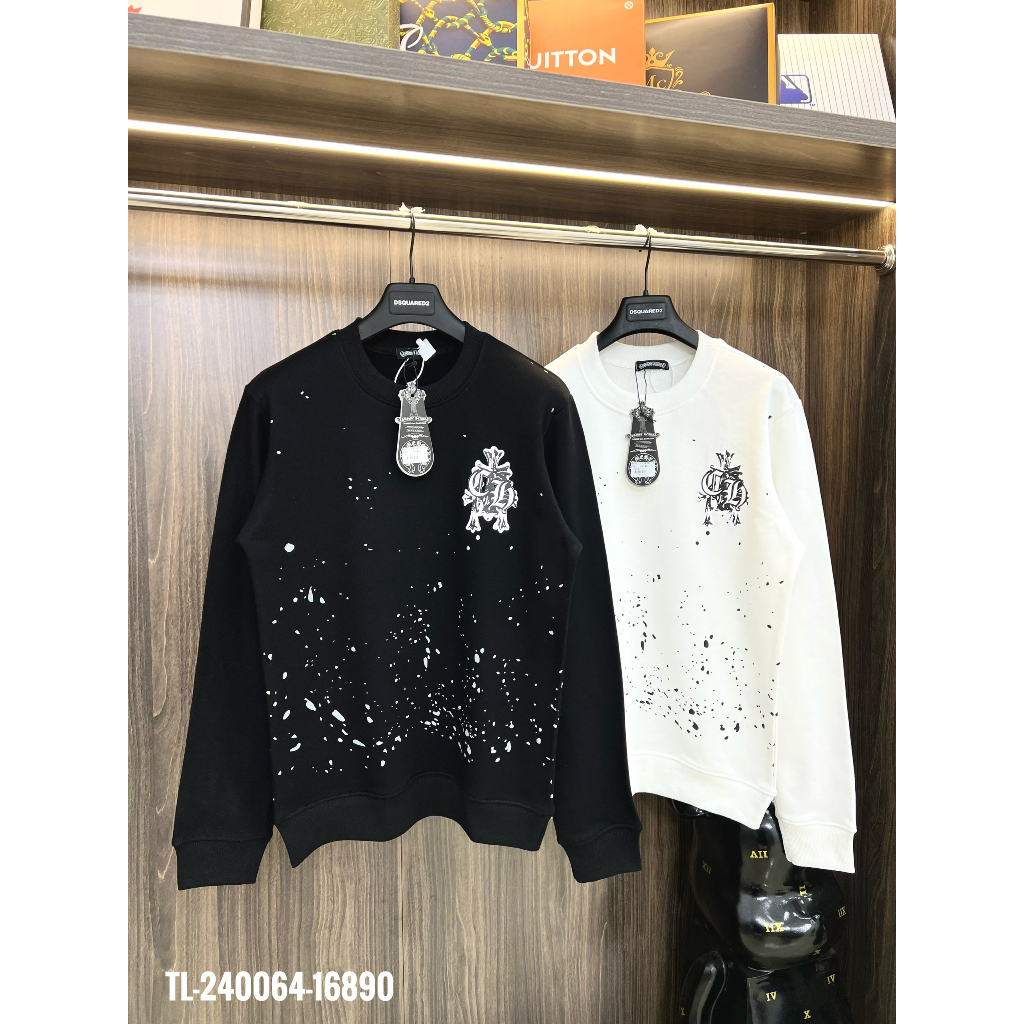 🔥Hot🔥Áo nỉ Chrome Hearts in họa tiết thiết kế hot trend Nam Nữ Thu Đông 2023