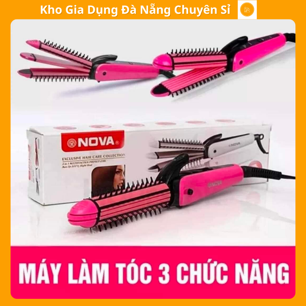 MÁY LÀM TÓC NOVA 3 IN 1 UỐN, DUỖI, BẤM