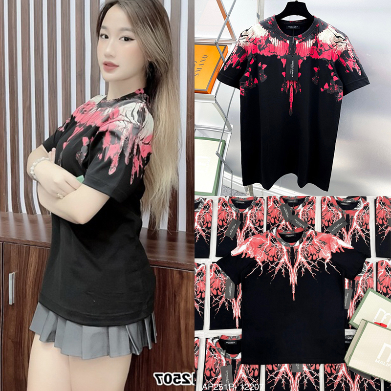 Các mẫu áo thun tay lỡ unisex Burlon cánh chim mẫu mới siêu hottred TONGKHOSI