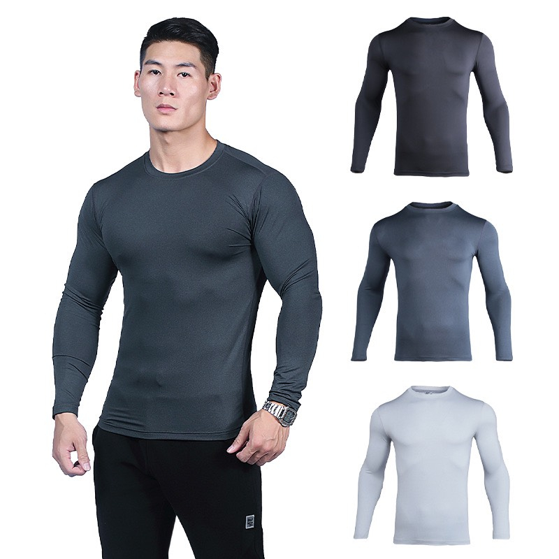 Áo giữ nhiệt nam ôm body, áo dài tay nam body bóng đá, áo giữ nhiệt bóng đá co giãn 4 chiều chíp sport