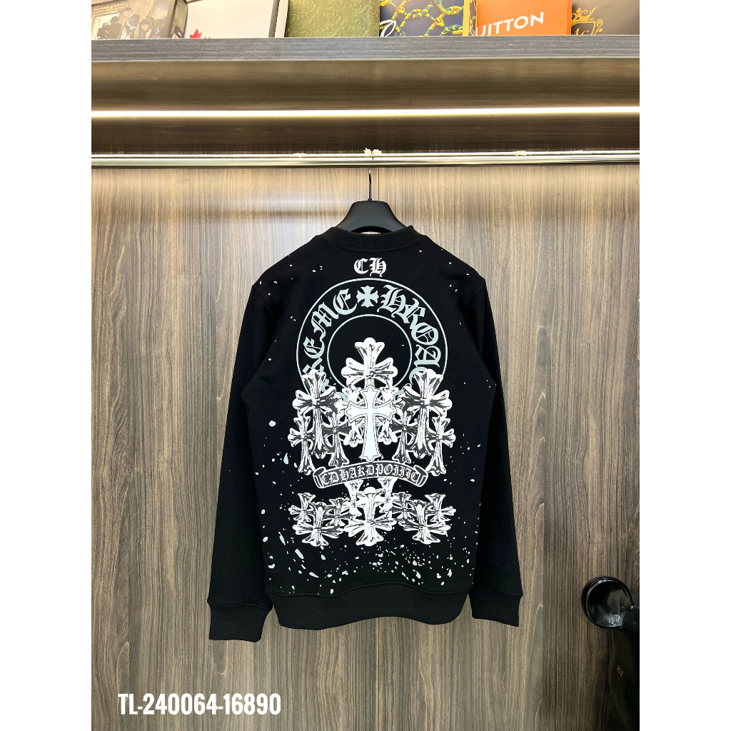 🔥Hot🔥Áo nỉ Chrome Hearts in họa tiết thiết kế hot trend Nam Nữ Thu Đông 2023