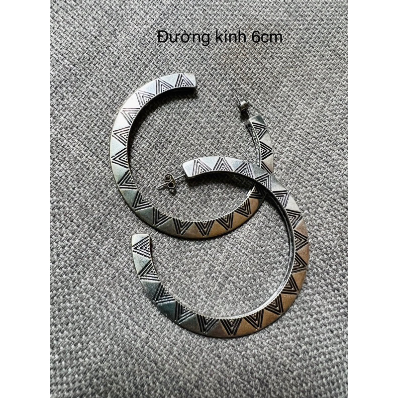 Bông tai khoen tròn kim loại