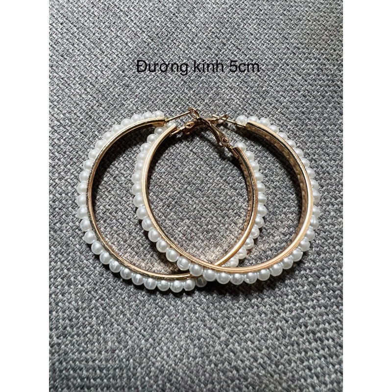 Bông tai khoen tròn kim loại