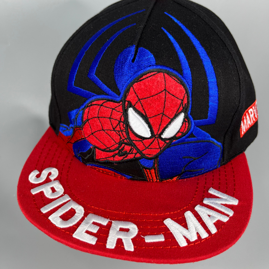 HÀNG XỊN  NÓN HIPHOP SPIDERMAN THÊU FULL CHO BÉ TRAI
