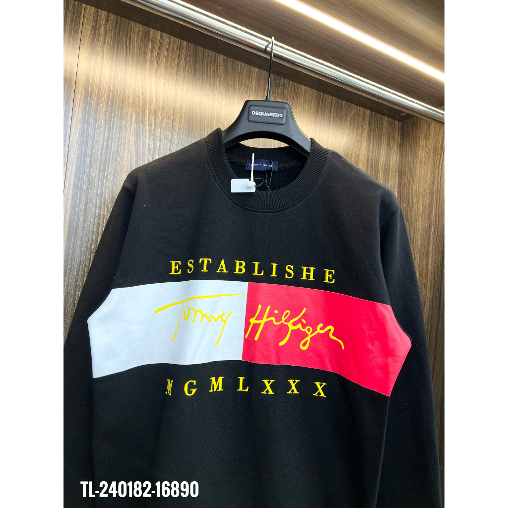 🔥Hot🔥Áo nỉ Tommy in hình thiết kế hot trend Nam Nữ Thu Đông 2023