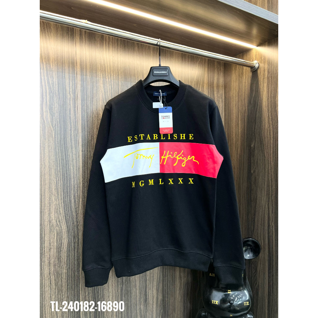 🔥Hot🔥Áo nỉ Tommy in hình thiết kế hot trend Nam Nữ Thu Đông 2023