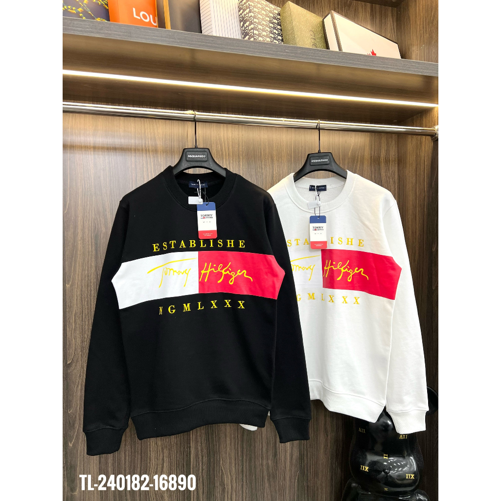 🔥Hot🔥Áo nỉ Tommy in hình thiết kế hot trend Nam Nữ Thu Đông 2023