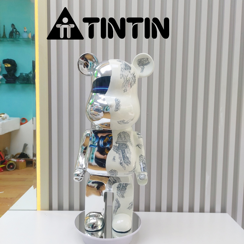 Mô Hình Gấu Bearbrick 2G Chất Liệu PVC Siêu Đẹp Dùng Decor Trang Trí Nhà, Văn Phòng, Bàn, Tủ, Làm Quà Tặng - 50cm