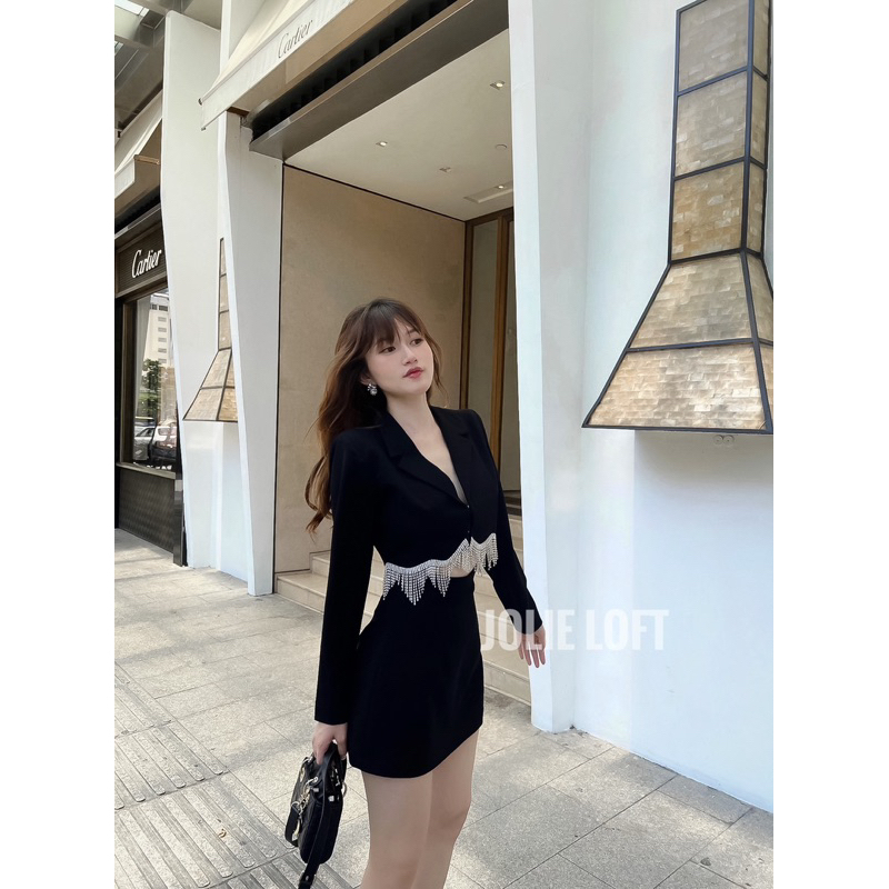 Set vest đính đá Saint | JOLIELOFT