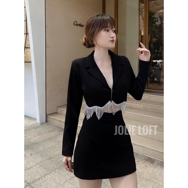 Set vest đính đá Saint | JOLIELOFT