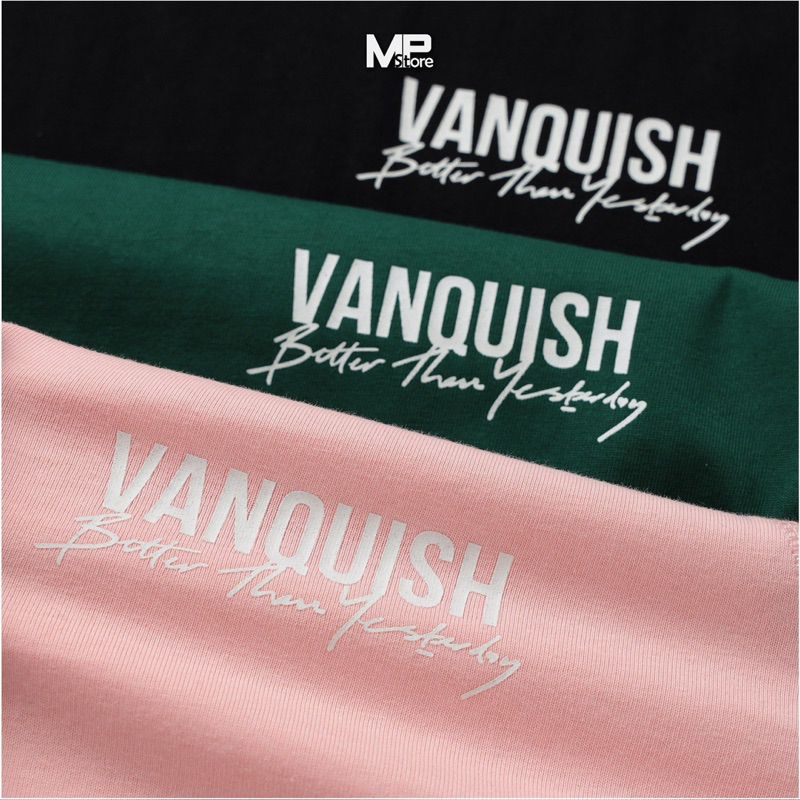 Áo thun thể thao oversize VANQUISH logo in ngực 100% cotton