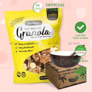 Olaben Nutrition combo 1 túi granola 500gram +1 bộ bát gáo dừa