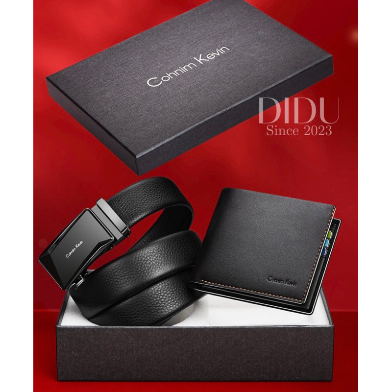 Combo ví thắt lưng nam, set ví thắt lưng nam cao cấp Cohnim Kevin