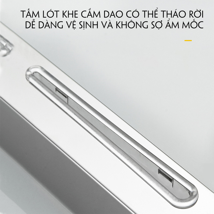 Giá cài dao dán tường kèm 2 miếng dán siêu chắc 10 móc treo muỗng và đồ dùng nhà bếp đa năng Boomer