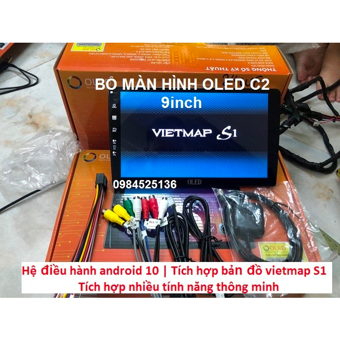 [Tặng PM VIETMAP S2] Màn hình android OLED C2 (Bản WF) ram2/32 tích hợp VIETMAP S2, NAVITEL,OLED C2 bản wf cho xe hơi