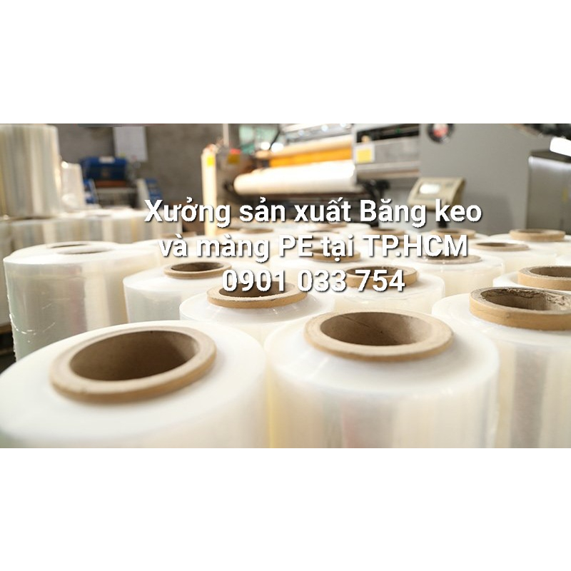 Màng chít, màng PE bọc hàng, màng quấn pallet dài 100cm nặng 4.6kg