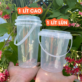 [SET 50 Cái] xô nhựa đựng trà sữa, xô nhựa đựng trà trái cây, xô nhựa dày cứng có sẵn 500ml, 700ml và 1000ml