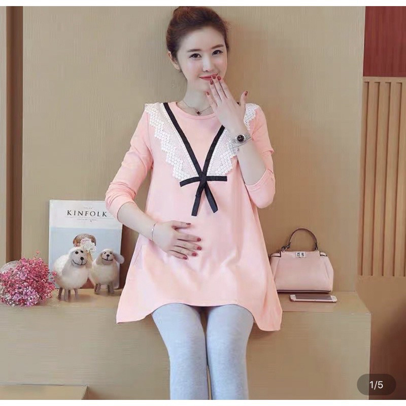 Áo Bầu Thu Đông chất cotton zip vừa tay mặc thu đông
