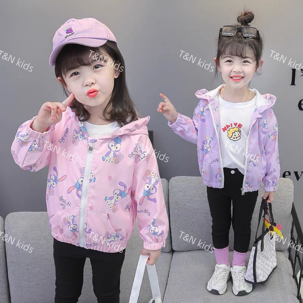 Áo gió bé gái -áo khoác gió hình thỏ