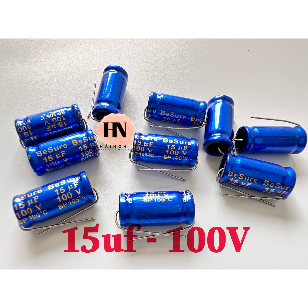 Combo 5 Tụ Hóa - Tụ Cản Loa Besure 100V-4.7uf / 6.8uf / 10uf / 15uf / 22uf