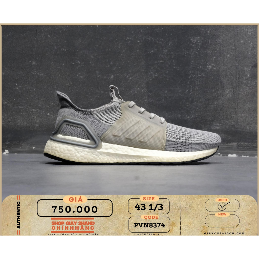 Giày 2hand Ultra Boost 19 Grey 8374
