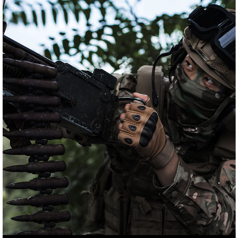Găng Tay Tactical, Găng Tay Xe Máy Cụt Ngón Kiểu Dáng Quân Đội