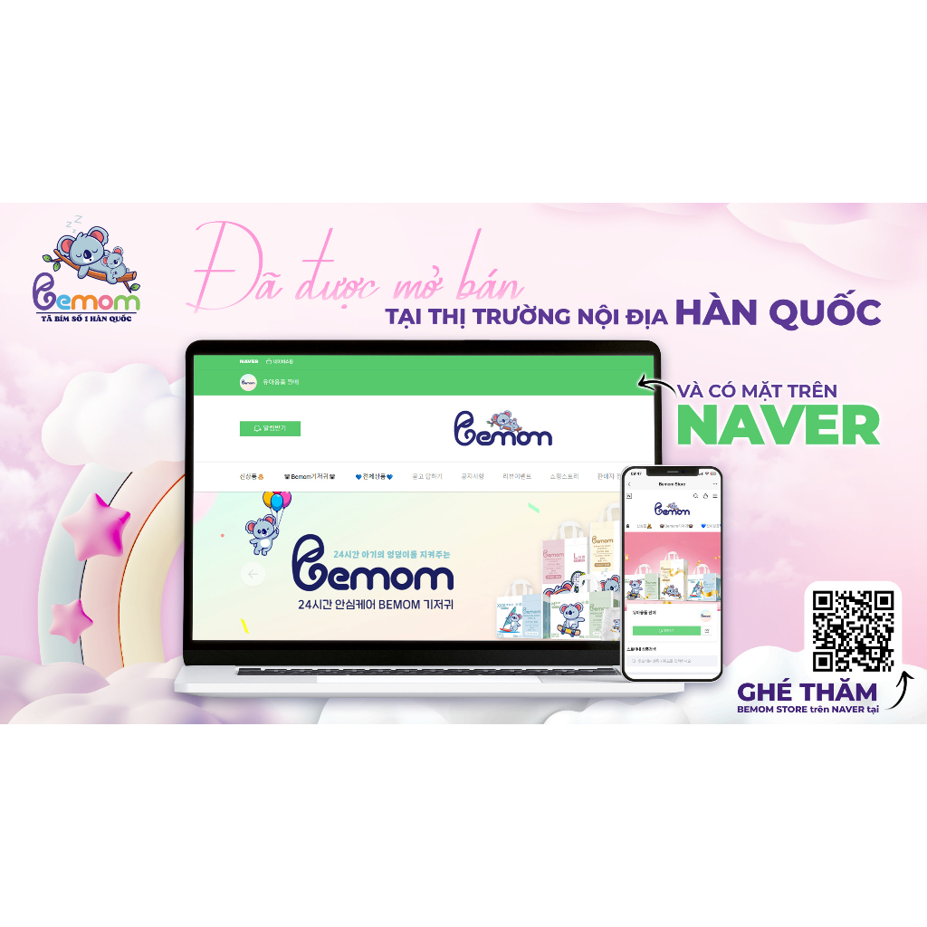 Tã/bỉm Bemom Summer nội địa Hàn Quốc dán quần đủ size NB6/S6/M6/L6/M6/L6/XL6/2XL6/3XL6/4XL6