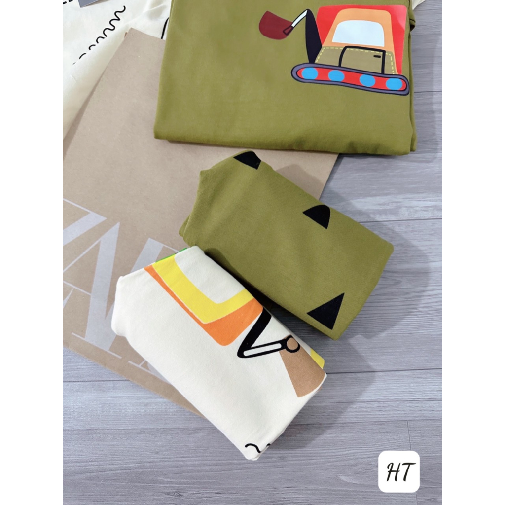 SET 2 BỘ COTTON HÌNH Ô TÔ MÁY CHO BÉ NEW