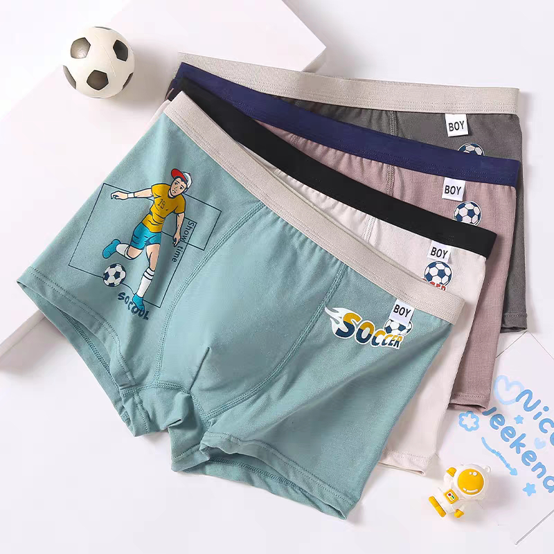 Quần sịp đùi cho bé trai size đại sét 4 quần chíp trẻ em nam siêu nhân từ 36 đến 77kg