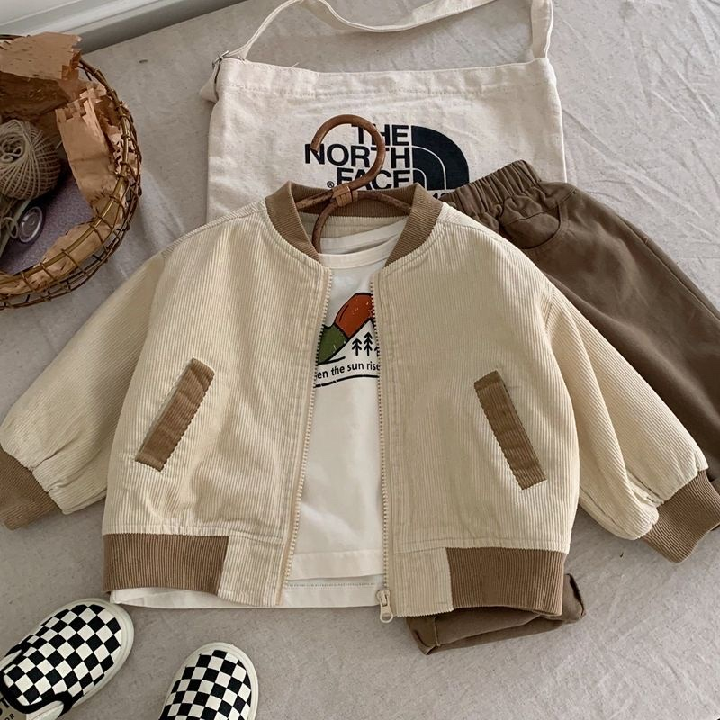 Áo Khoác Bomber Bé Trai Cao Cấp TOMKIDS Áo Khoác Nhung Cho Bé Phong Cách Hàn Quốc Cao Cấp Thoáng Mát (Kèm Hình Thật)