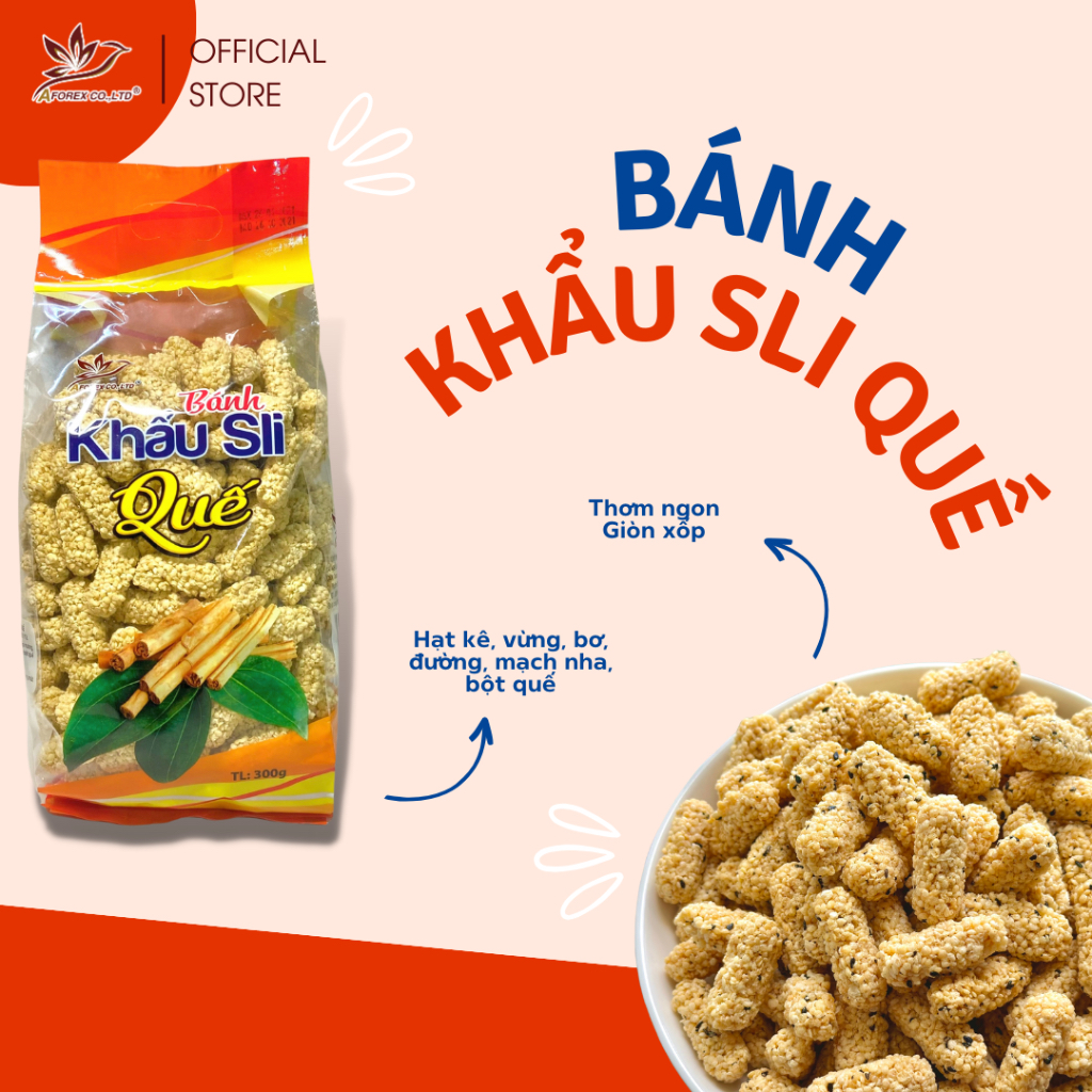 Bánh khẩu sli Quế Aforex đặc sản Lạng Sơn 150g/ 300g