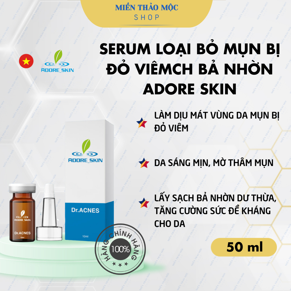 Serum Ngừa Mụn, Dưỡng Ẩm Da ACNE Serum – Adore Skin 10ml