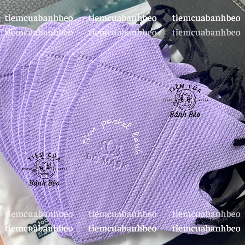 Khẩu trang 5D nhiều màu pastel nhạt hiệu Bảo Châu BC Mask 3 lớp phom ôm mặt | Tiệm Của Bánh Bèo