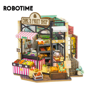 Robotime nhà búp bê tự làm bằng gỗ Rolife Carl’s Fruit Shop DIY Miniature House DG142 Quà tặng ý nghĩa