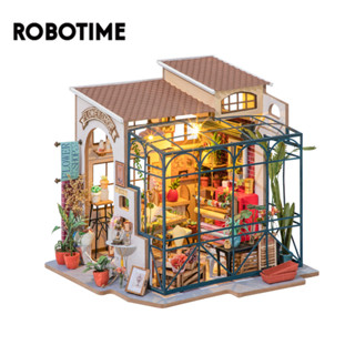  Robotime nhà búp bê tự làm bằng gỗ Rolife Emily's Flower Shop DIY Miniature House DG145 Quà tặng ý nghĩa 