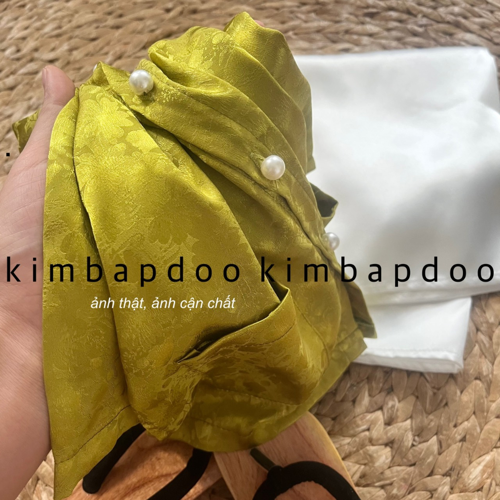 Bộ bà ba tay dài cho bé gái áo gấm quần lụa satin xinh xắn