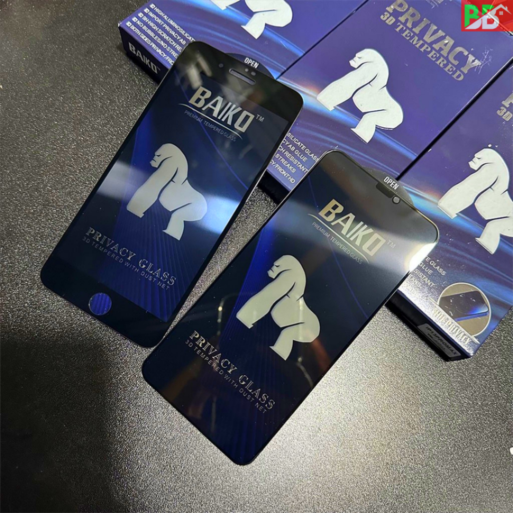 Kính cường lực iphone baiko full màn hình x xs max 11 pro max 12 pro max 13 pro max 14 pro max - Hàng chính hãng cao cấp