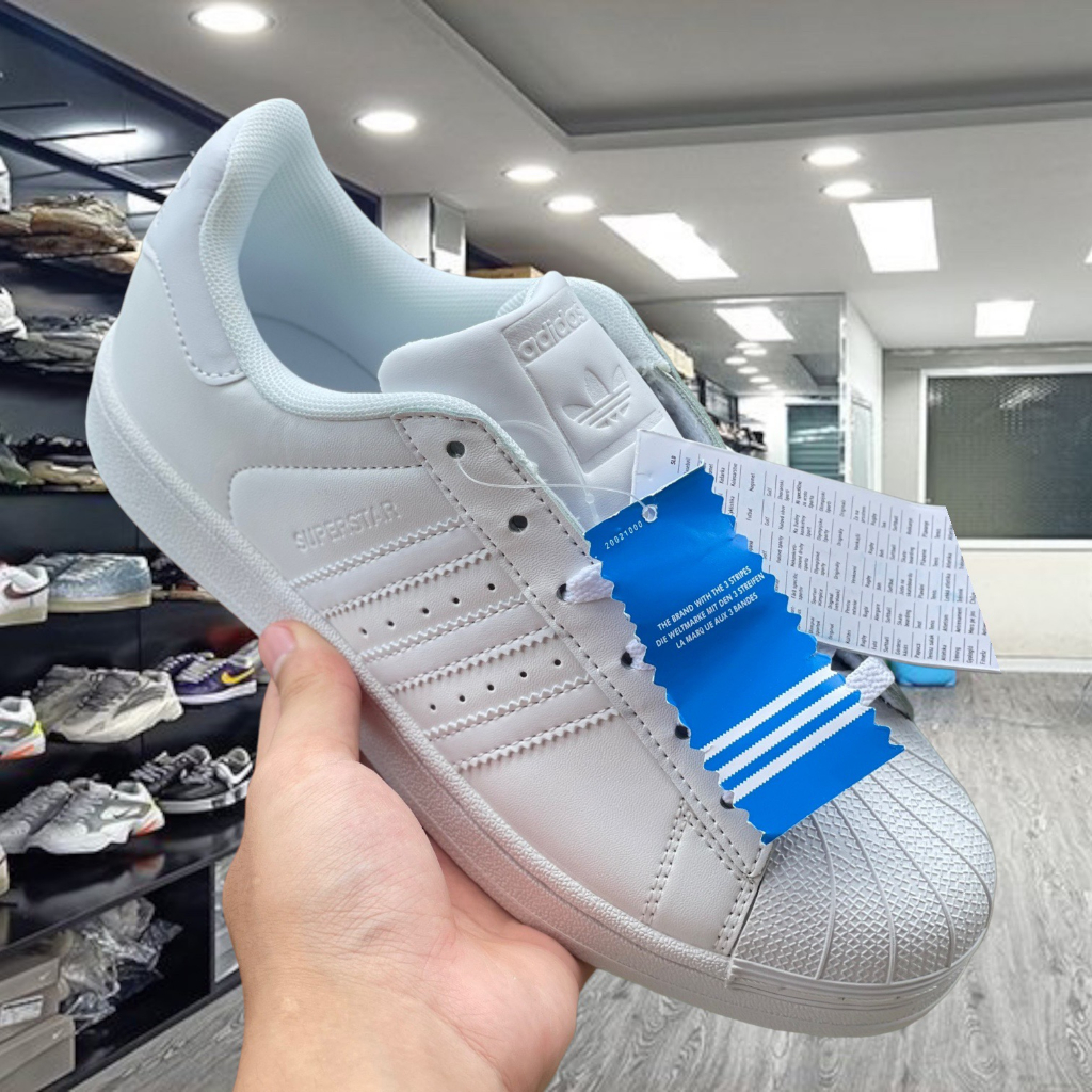 Giày thể thao sneakers super star sọc trắng, Giầy thể thao trắng full đủ sizw 36-43- Yabi_Boutique