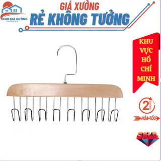  Móc Treo Bằng Gỗ Treo Áo Lót Áo Bra Túi Xách Gọn Tủ Quần Áo ,Thanh 8 Móc Treo Cà Vạt / Thắt Lưng Tiện Lợi