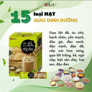 Bột ngũ cốc 15 loại hạt damtuh hàn quốc - hộp 40 gói