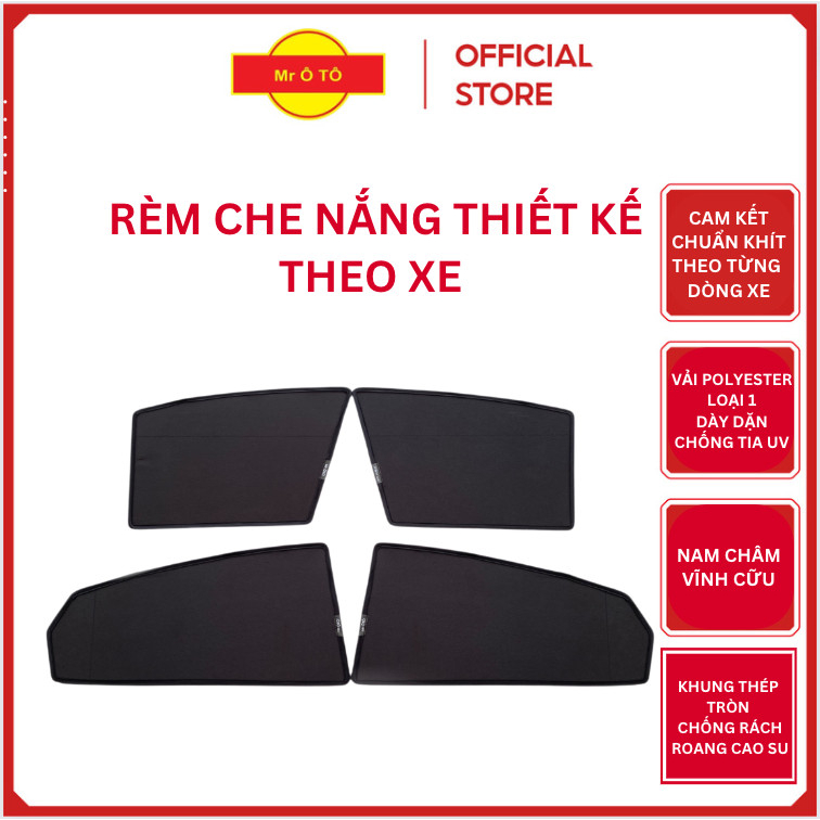 Rèm Che Nắng MR.Ô TÔ LOẠI 1💥CHỐNG UV💥, Bộ 4 Miếng Đủ Các Dòng Xe. Bảo Hành 24 tháng. Cam Kết