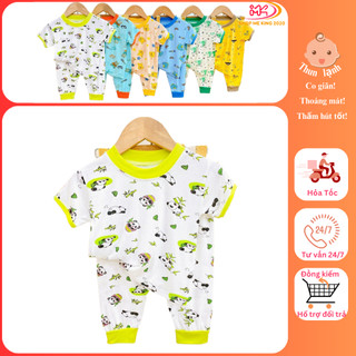  MK408 (6-16KG) Bộ áo cộc tay quần dài in họa tiết chất thun lạnh cho bé dưới 3 tuổi