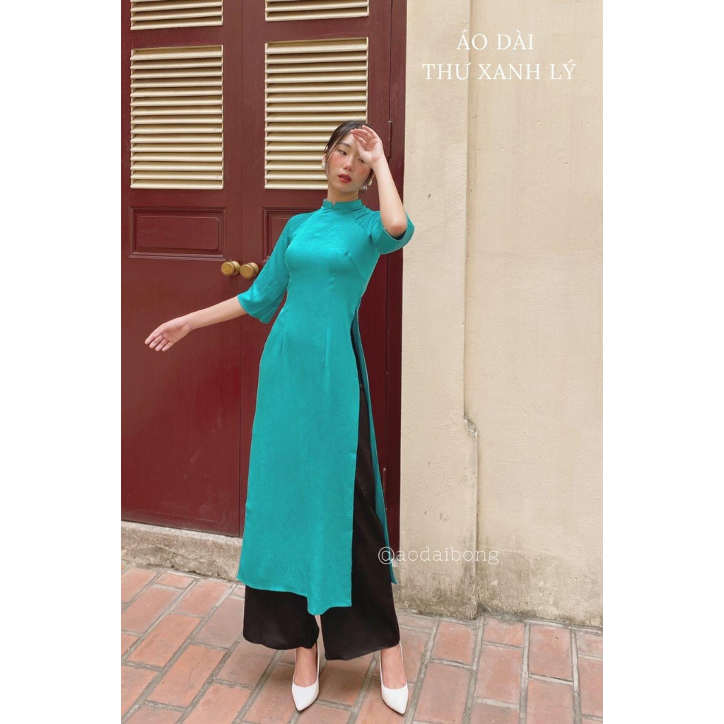 Áo Dài Cách Tân-Áo Dài Gấm Tơ Cao Cấp Siêu Tôn Dáng Trẻ Trung Nhẹ Nhàng