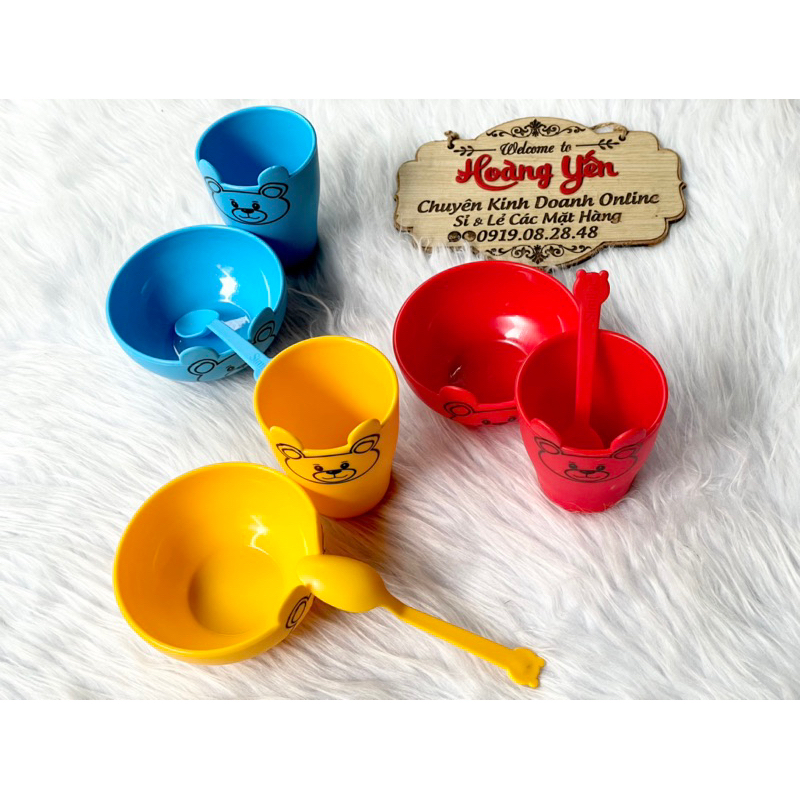 Bộ ly chén thìa hàng KM Similac màu ngẫu nhiên