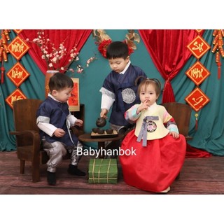 Hanbok bé trai( ảnh thật 100%)