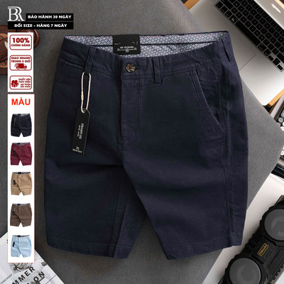 Quần short kaki nam Bravery mềm mịn co giãn dày dặn, form regular fit - Bravery