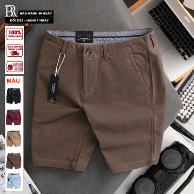 Quần short kaki nam Bravery mềm mịn co giãn dày dặn, form regular fit - Bravery
