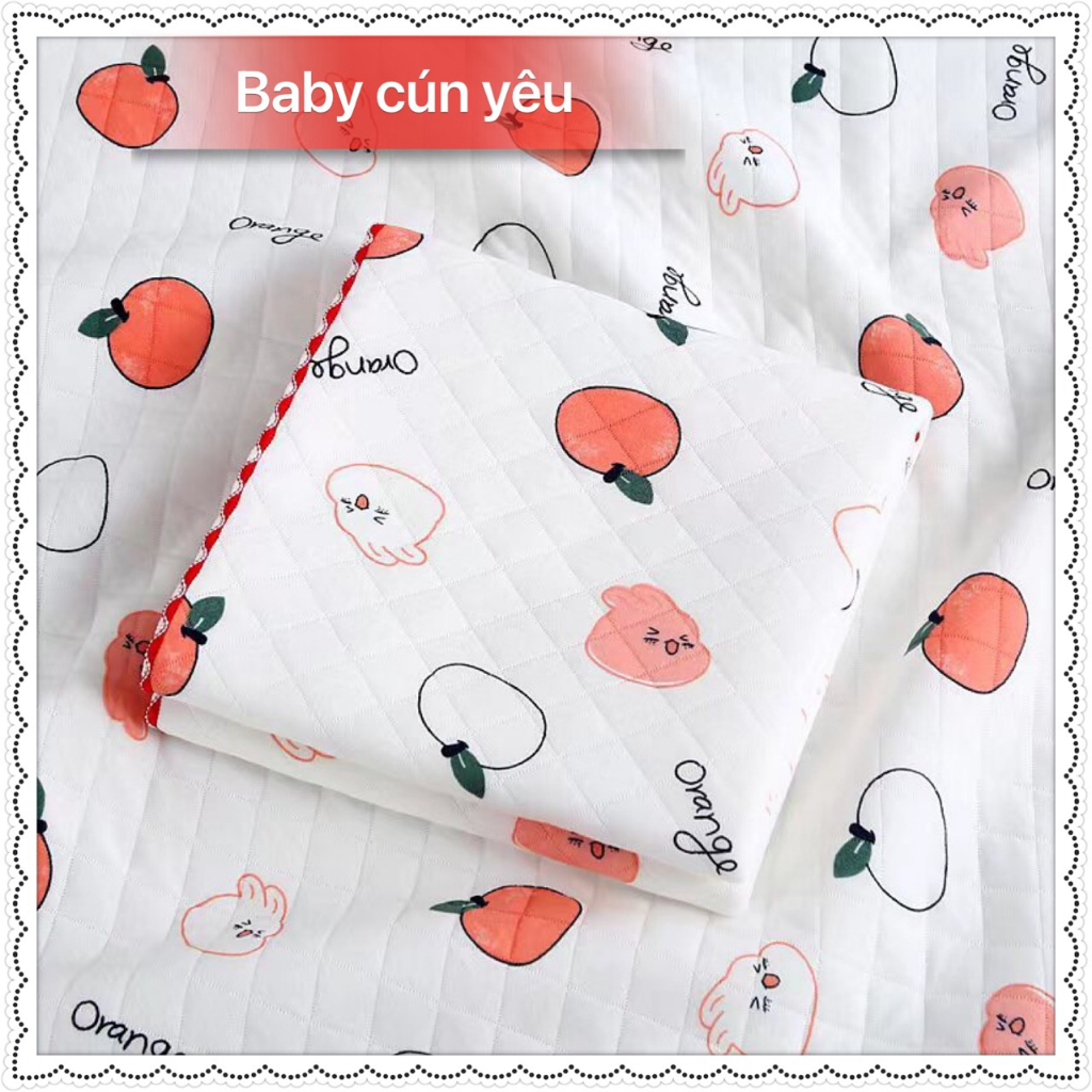 Khăn, Chăn Ủ Cho Bé Sơ Sinh Trần Bông 4 Lớp Dày Dặn Và Mềm Mại - Hàng Cao Cấp Xuất Hàn